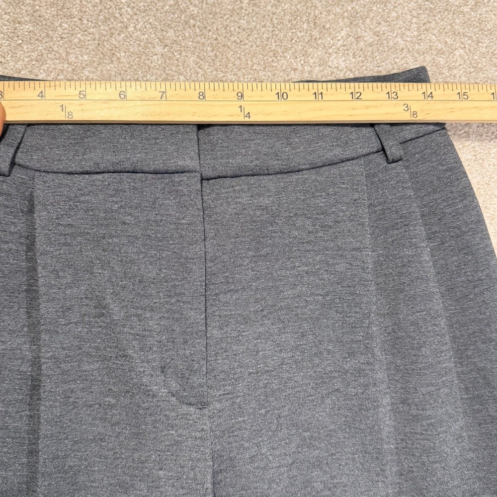 Express Stylist Wide Leg Pants Womens 6R Gray High Rise Pleated Cuffed Trousers‎ - Picture 4 of 11